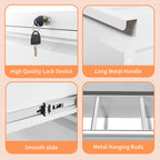 Premium Drawer Metal Lateral File Cabinet with Lock - Black or White