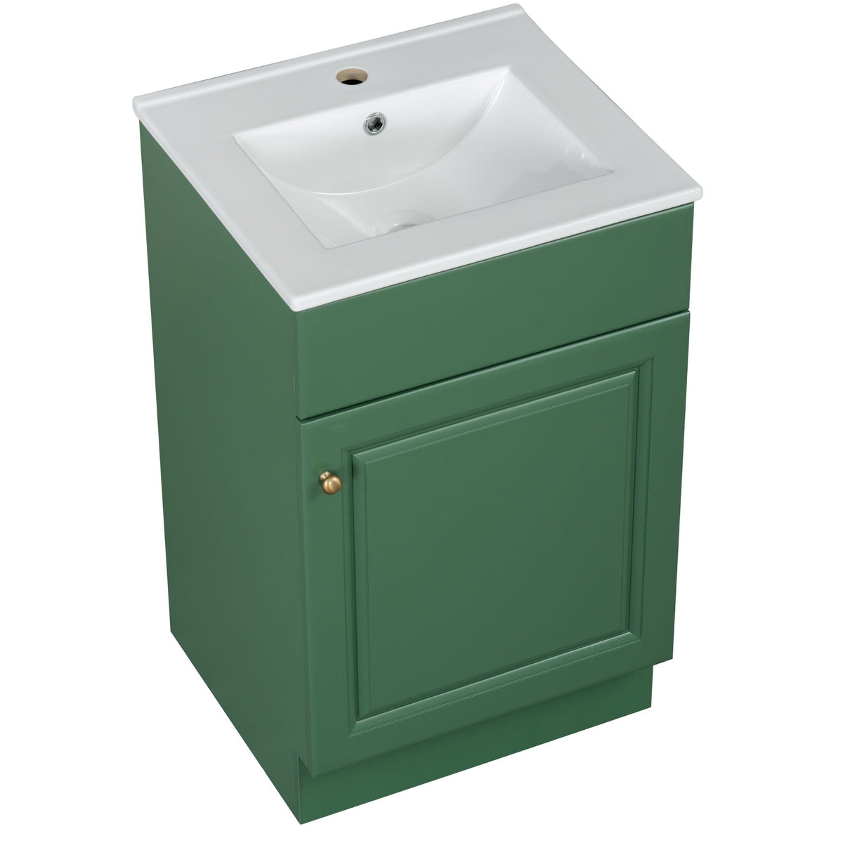Bathroom Vanity with Sink and Adjustable Shelf - Multiple Colors