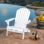Malibu Adirondack Chair with Foldable Acacia Wood Design - Natural