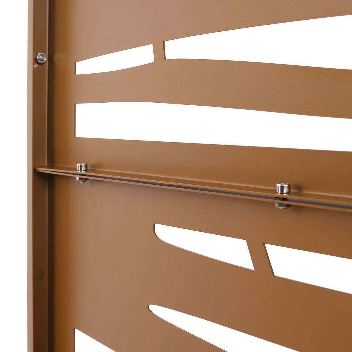 Metal Privacy Screen Room Divider with Durable Construction - Black, White, Dark Brown