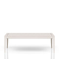 Expandable Dining Table with Metal Inlay - Vanilla White