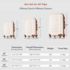 Premium ABS Hardshell Hard Case Luggage Set with Lightweight Durability - Default Title