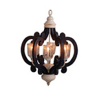 Wood Chandelier 6 Light Farmhouse Pendant Lighting