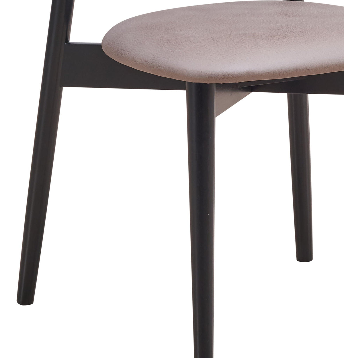 Lanae Polished Microfiber Side Chair Set of 2 with Foam Support - Gray