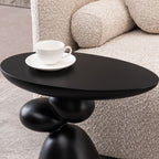 Lucky Stone Shaped Table with Sculptural Base – White, Black, or Gray