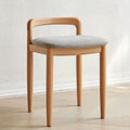 Bar Height Fabric Stool with Backless Design - Natural