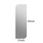 Irregular Shape LED Full Length Wall Mirror with 3 Color Dimmable Lighting - Silver