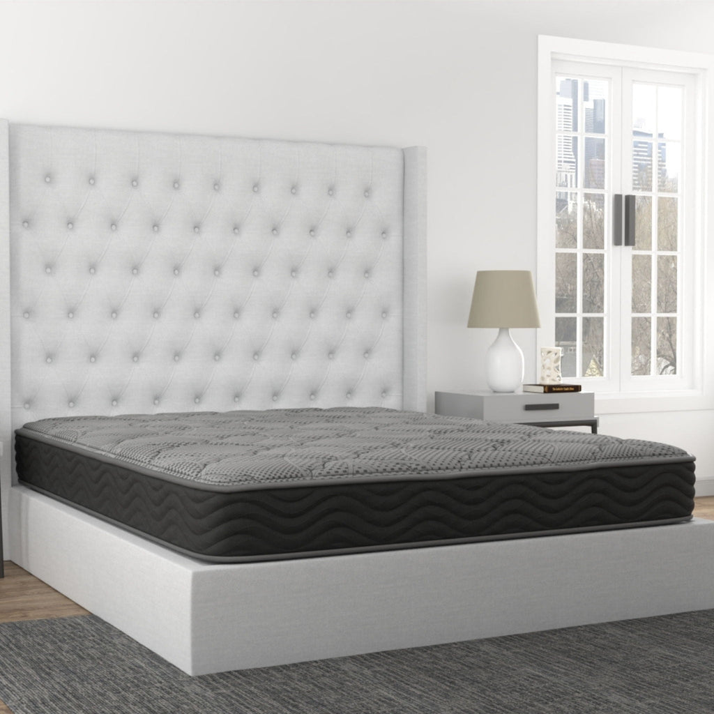 8" Pocket Coil Hybrid Mattress with Firm Support - Dark Gray