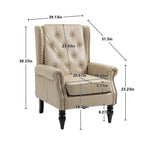 Modern Accent Armchair with Sturdy Wood Legs - Multiple Colors