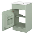 Bathroom Vanity with Sink and Adjustable Shelf - Multiple Colors