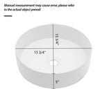 Ceramic Vessel Bathroom Sink with Stain Resistant Finish - White