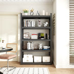 Heavy Duty Metal Garage Shelving Unit with Adjustable Shelves - Black