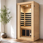 1020W Canadian Hemlock Single Mini Far Infrared Sauna Room