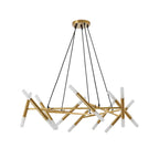 Golden Modern Chandelier Light Fixture with Branch Design - Gold
