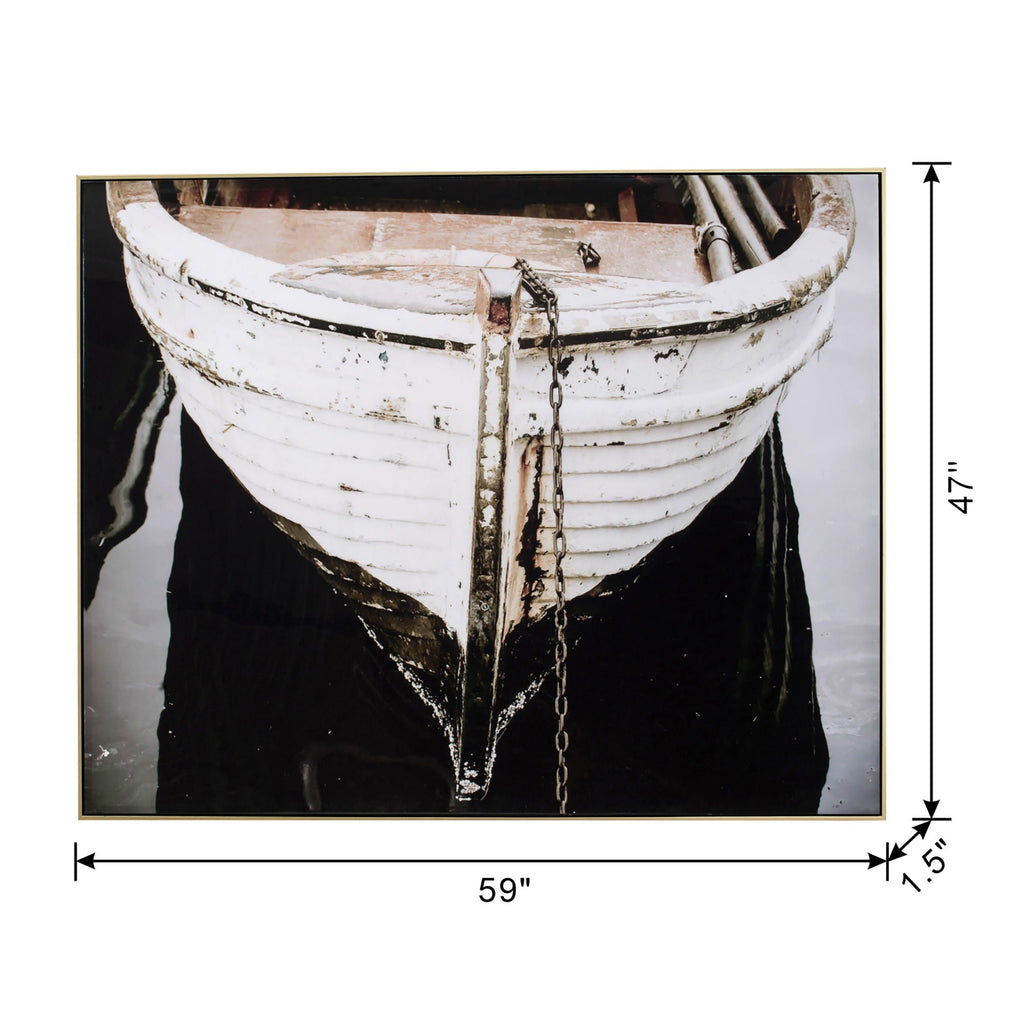 Large Rectangular Wall Art with Frame - Black & White