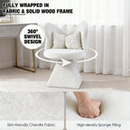Vanity Chair with Butterfly Back with 360° Swivel - Chenille Velvet