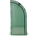 3 Tier Lean-To Portable Greenhouse with Wire Shelves - Green