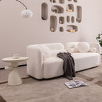 Lucky Stone Shaped Table with Sculptural Base – White, Black, or Gray