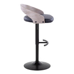 Adjustable Swivel Barstool Set with T Footrest - White or Black