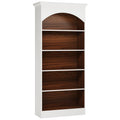 5 Tier Library Bookcase with Waterproof Melamine - White