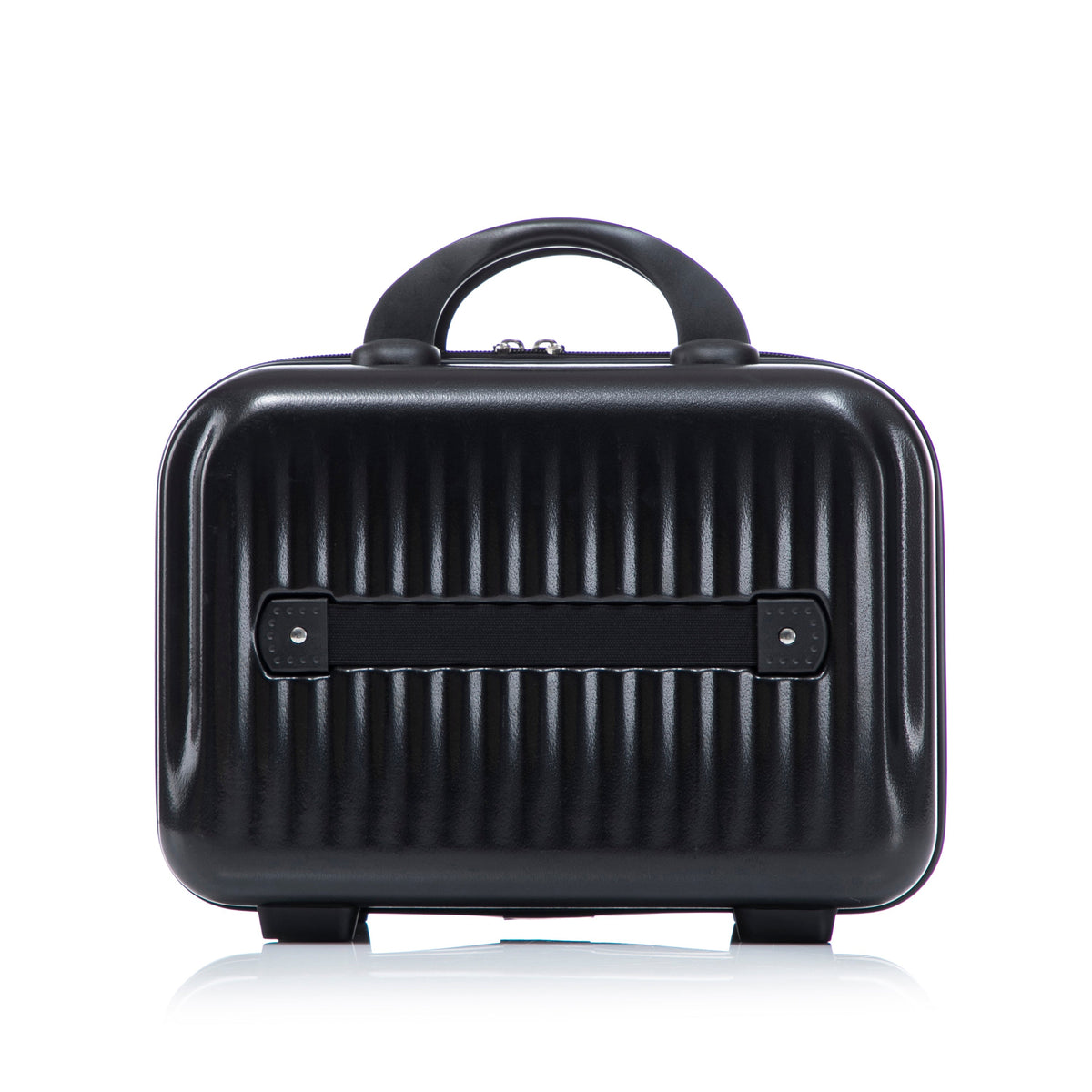 ABS Spinner Wheel Luggage Set with Cosmetic Case - Black