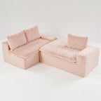 Convertible Modular Sectional Sofa with Twin Seat and Chaise - Multiple Colors