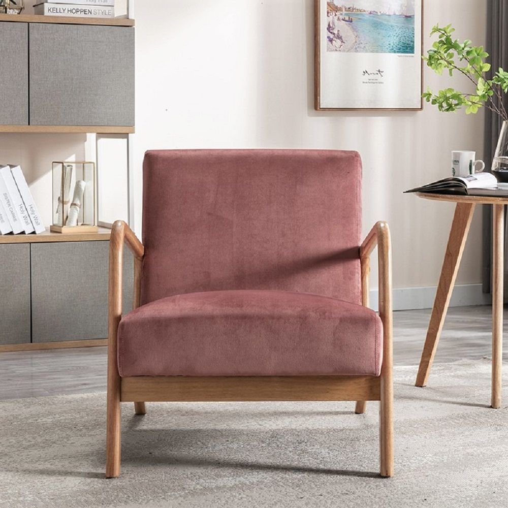 Mid-Century Modern Accent Chair with Cushioning - Multiple Colors