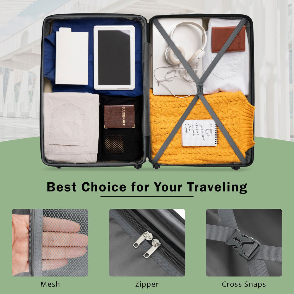 Expandable 2 Piece Luggage Set with TSA Lock and Spinner Wheels - Multiple Colors
