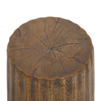 Tree Stump Style Side Table with Weather-Resistant Construction - Natural Wood Look