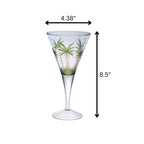 V Shaped Unbreakable Plastic Wine Glasses with 14Oz Capacity - Clear (Set of 4)