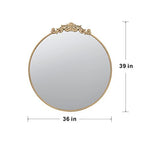 Classic Design Wall Mirror with Baroque-Inspired Frame – Gold or Black