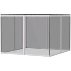 10' x 13' Replacement Mesh Sidewall Netting with Zippers - White