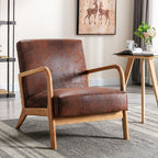 Mid-Century Modern Accent Chair with Cushioning - Multiple Colors