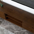 Modern TV Stand Up To 72" with Solid Wood Construction - White or Dark Brown