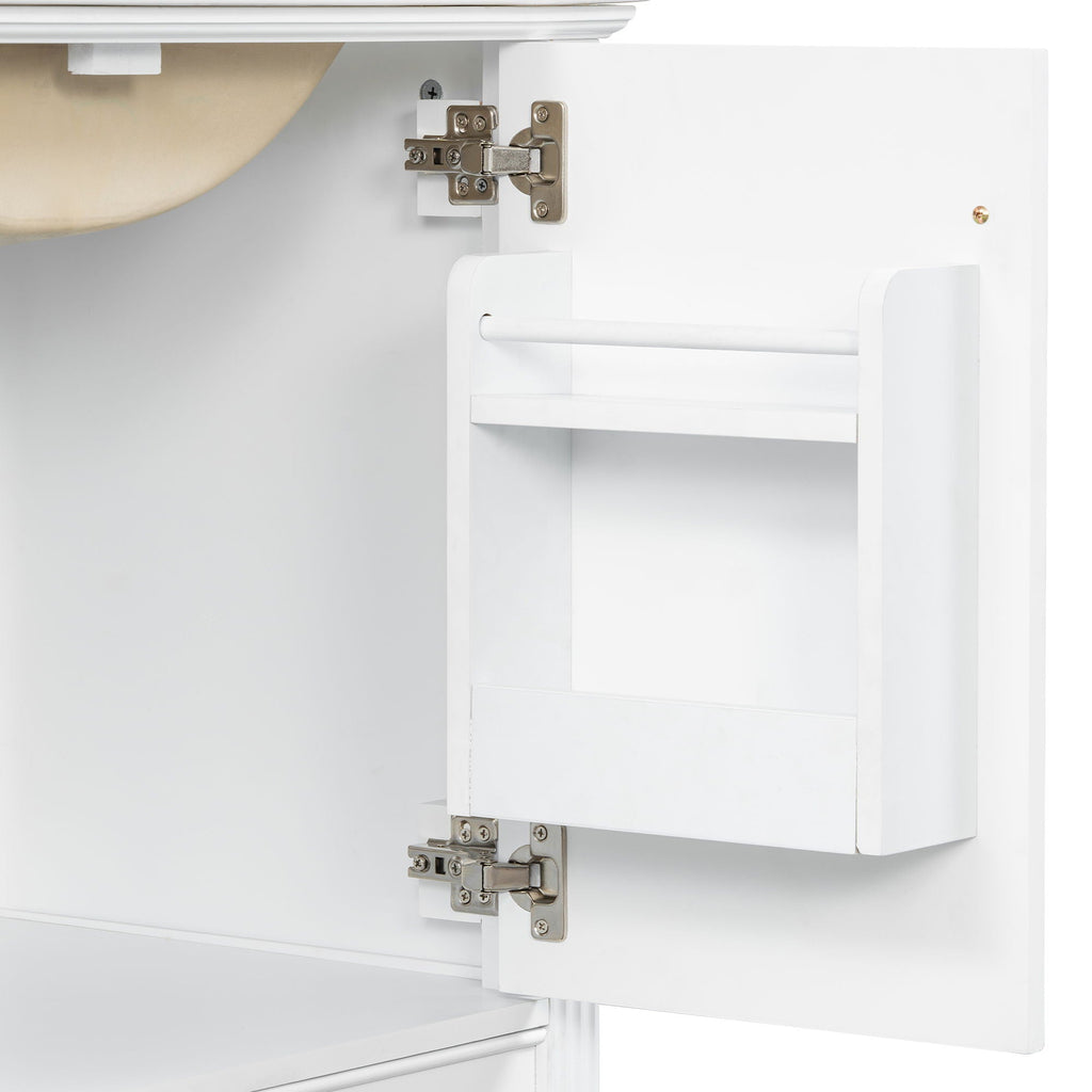 Freestanding Vanity with Drawer & Soft Close Doors - Green or White