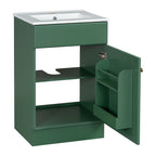 Bathroom Vanity with Sink and Adjustable Shelf - Multiple Colors