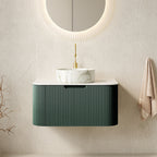 DINA 30" Bathroom Vanity with Ceramic Basin and Floating Cabinet - Carrara White or White