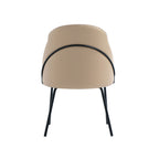 Modern Vegan Upholstered Dining Chair with High-Density Foam - Beige, Gray, or White
