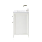 36 Inch Solid Wood Bathroom Vanity with US Power - White