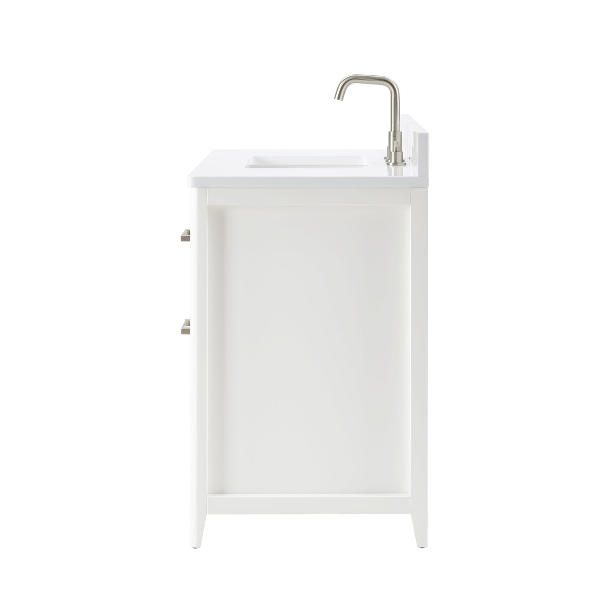 36 Inch Solid Wood Bathroom Vanity with US Power - White