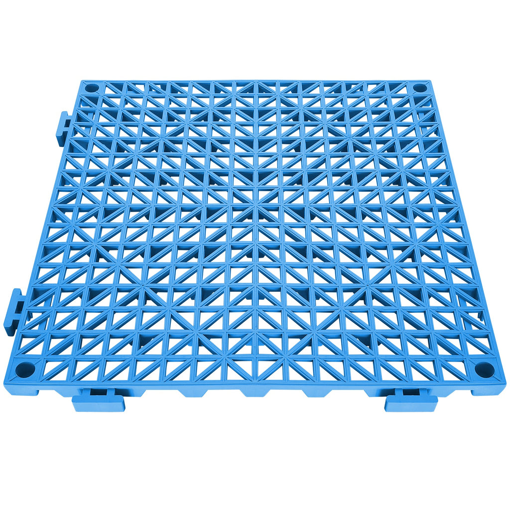 Durable PVC Interlocking Tile 50PCS with Rapid Drainage - Blue, Black, or Gray