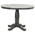 5-Piece Solid Wood Dining Set — White or Dark Gray