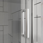 Frameless Bi Fold Shower Doors with Tempered Glass - Chrome