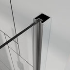 Frameless Bi Fold Shower Doors with Tempered Glass - Chrome