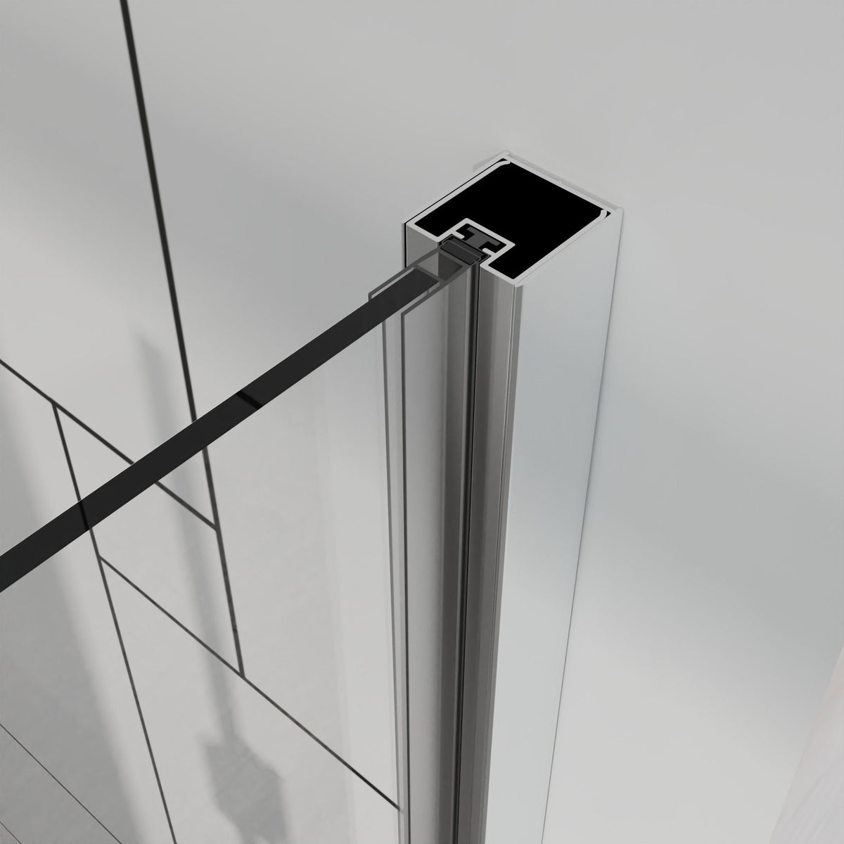 Frameless Bi Fold Shower Doors with Tempered Glass - Chrome