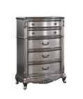 Ariadne Antique Silver Accent Chest with Intricate Detailing - Silver