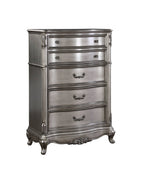 Ariadne Antique Silver Accent Chest with Intricate Detailing - Silver