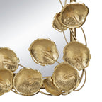 Full Length Floor Mirror with Gold Leaf Accents - Gold