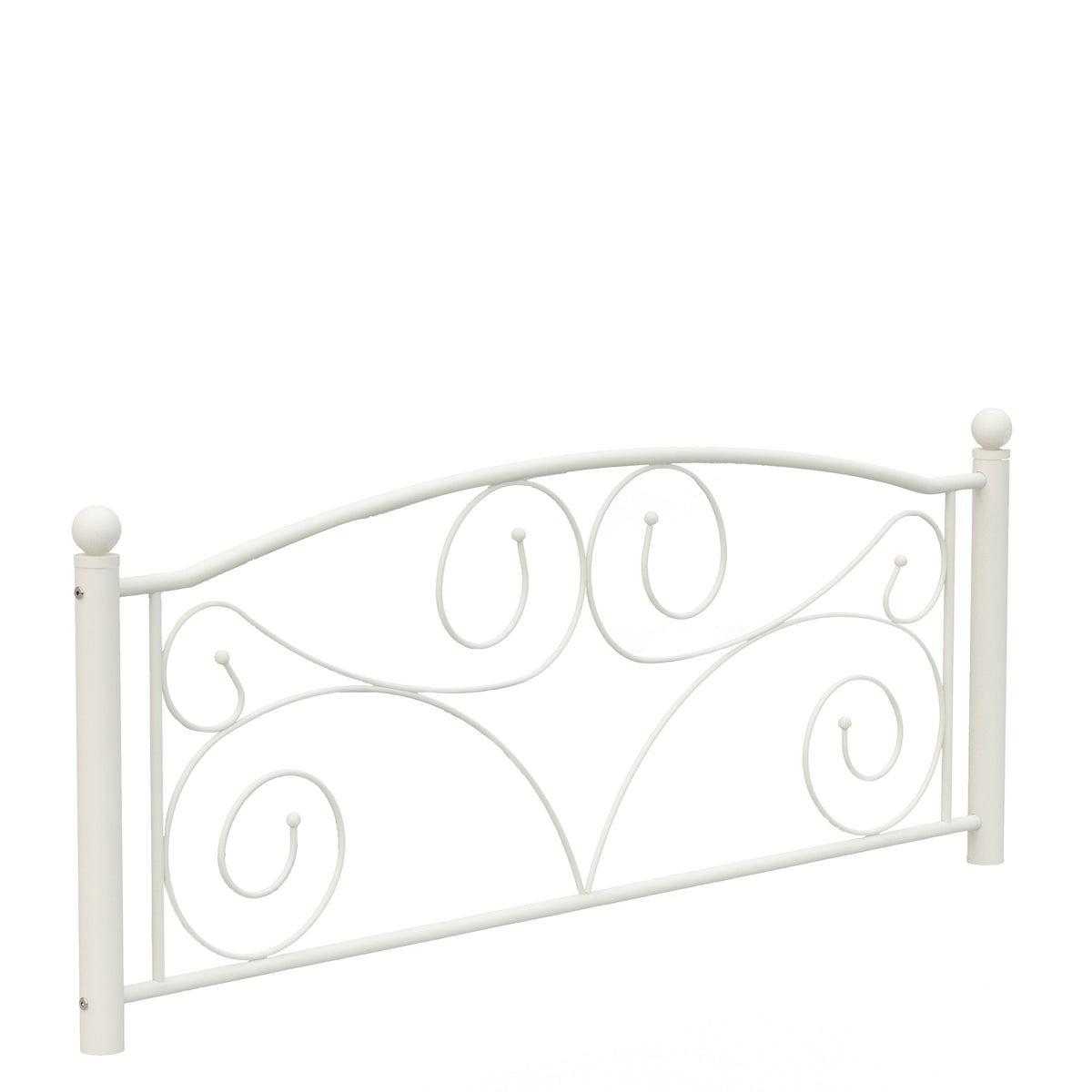 Queen Size Metal Bed Frame with Flower Headboard and Footboard