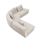 Modular Curved Sectional Sofa with Free-Form Configuration - Polyester